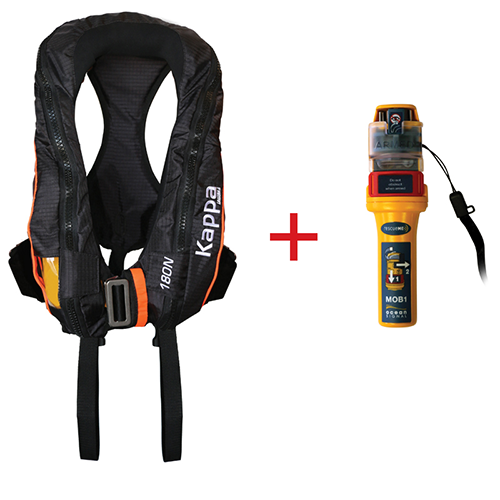 Kappa Inflatable Lifejacket Auto, 180N, ISO 12402-3 with Ocean Signal MOB1, set.png