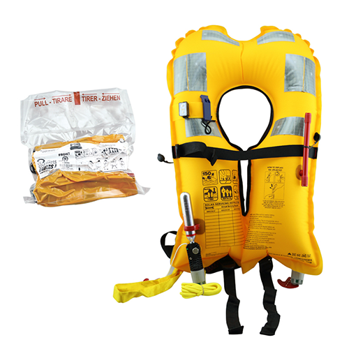 LALIZAS Inflatable Lifejacket, Vacuum Pack, Delta Auto 150N, SOLAS, with LALIZAS Lifejacket light .png